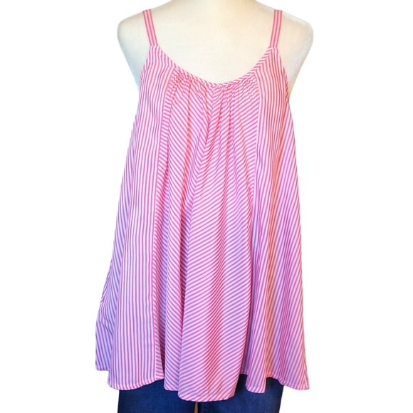 NEW Tommy Bahama Palm Cove Pink and White Striped Swing Cami Top Small MSRP $100 - Picture 3 of 16